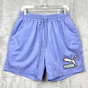 Puma Fandolympique Marseille 7 Woven Shorts Blue L Men’s Streetwear Athletic